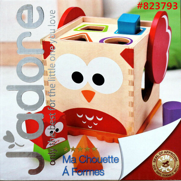 J&#39;Adore Kid Toddler Wooden Early Education Toy Wise Owl Shape Sorter Block Cube