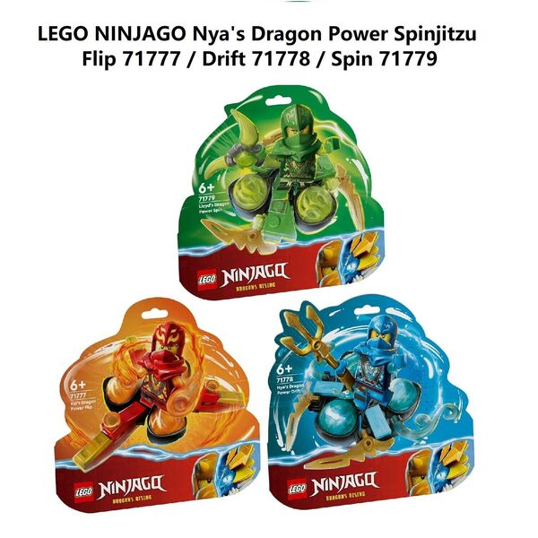 LEGO NINJAGO Nya&#39;s Dragon Power Spinjitzu Flip 71777 / Drift 71778 / Spin 71779