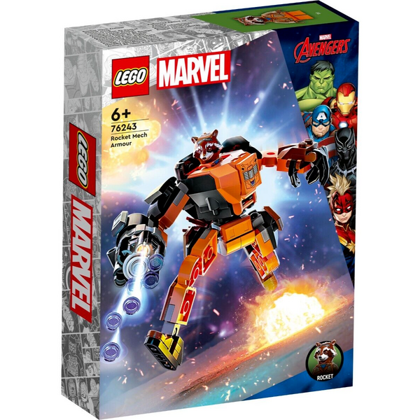 LEGO #76243 Marvel Rocket Mech Armour Superhero Action Figure Brand New Gift Toy