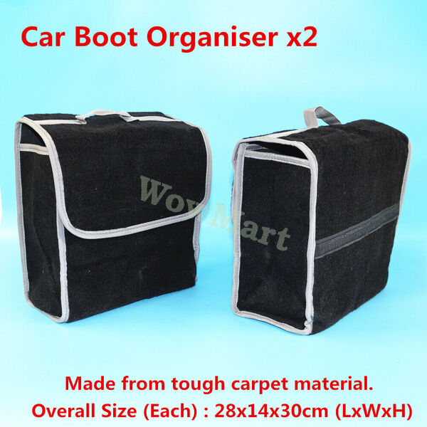 Multipurpose Home Car Boot Organizer Felt Foldable Storage Tool Box  x 2 Units