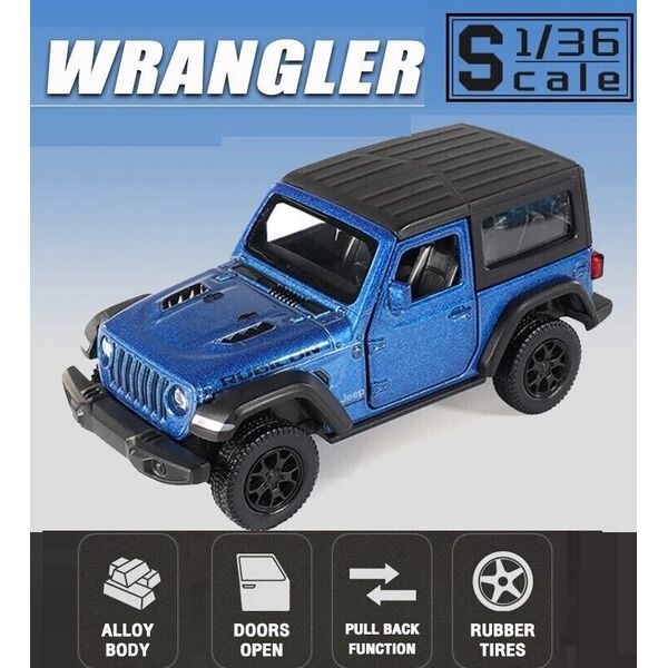 1:36 Jeep Wrangler Rubicon Car Model Diecast Pull Back Car Model Toy Collection