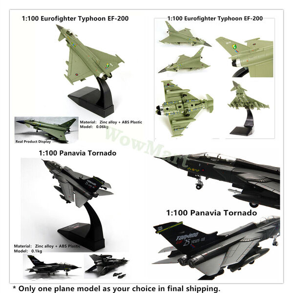 Hobby 1:100 Metal European Military Fighter Combat Plane Model Tornado / Typhoon