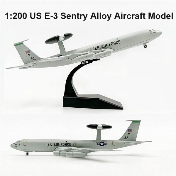 1:200 US E-3 Sentry Plane Model Airborne Early Warning Military Aircraft Model