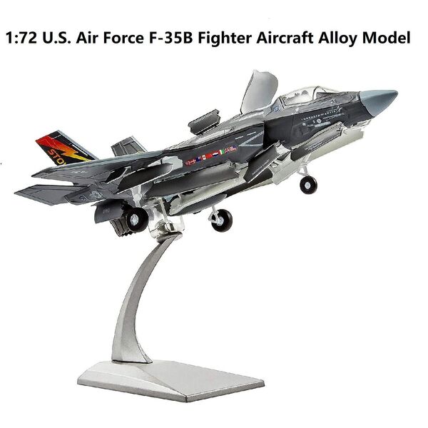 1:72 US F35B Lightning Stealth Attacker Fighter Alloy Metal Military Plane Model