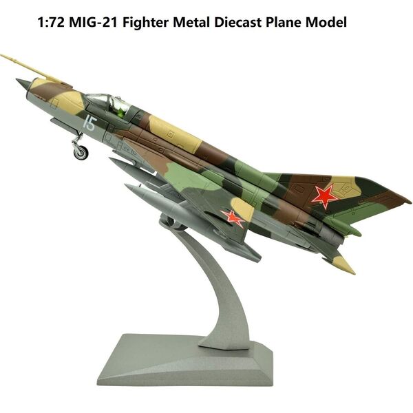 1:72 Russia Air Force 1:72 MIG-21 Fighter Aircraft Diecast Military Plane Model