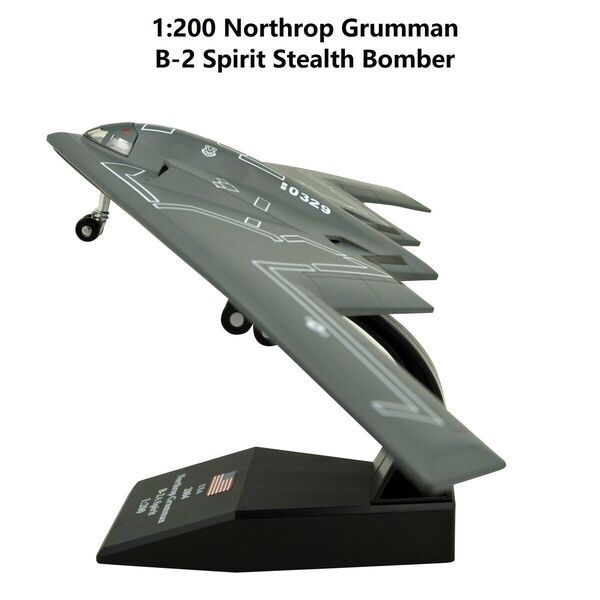 1:200 USAF Grumman B-2 Spirit Stealth Bomber Metal Die Cast Military Plane Model