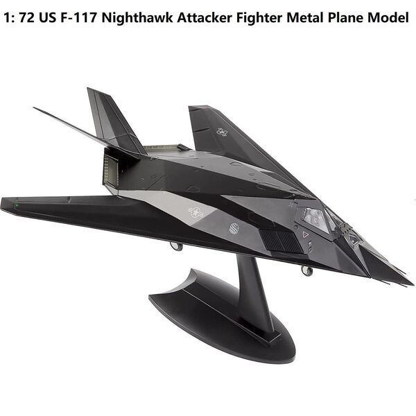 1:72 USAF F-117 Nighthawk Stealth Attacker Fighter Die Cast Military Plane Model