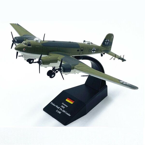 WW II German Focker-Wulf FW-200 Bomber Aircrafte Alloy Military Plane Model