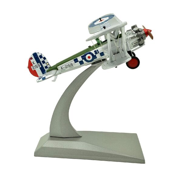 1:72 British RAF Bristol Bulldog Biplane Fighter Diecast Military Plane Model