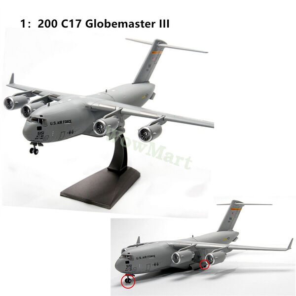 Hobby Metal 1:200 Transport Aircraft C-17 Globemaster Military Plane Model 27cm