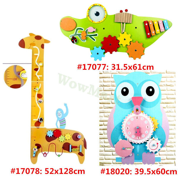 New Wall Mounted Educational Activity Sensory Busy Board Panel Animal Board