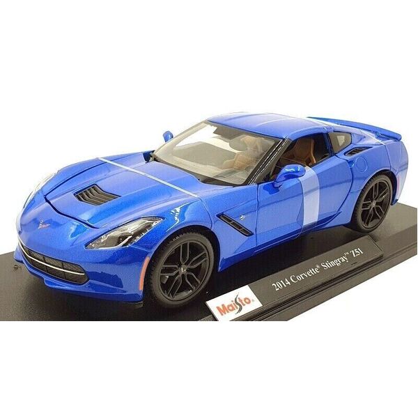 1:18 Maisto 2014 Chevrolet Corvette Stingray Z51 Metal Diecast Car Model &amp; Stand