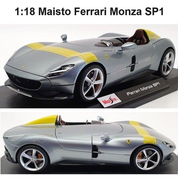 1:18 Maisto Ferrari Monza SP1 Metal Diecast Car Model Stand 25cm Special Edition