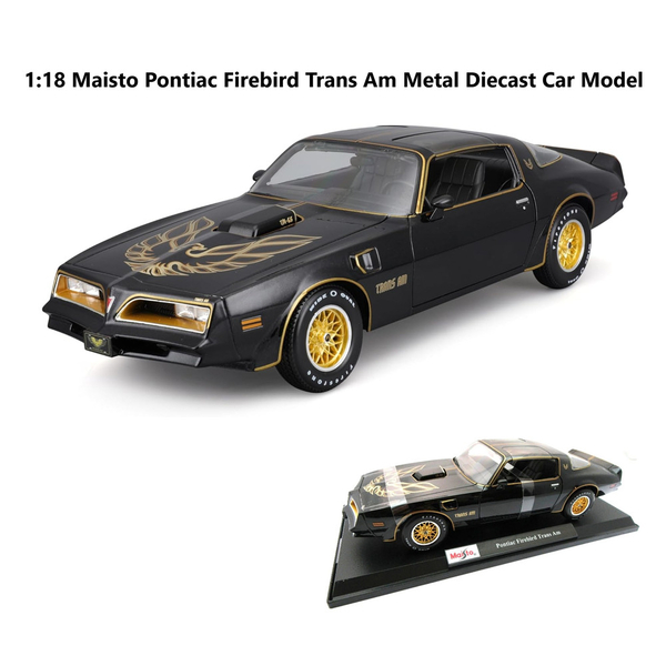 1:18 Maisto Pontiac Firebird Trans Am Metal Diecast Car Model Stand Special Black