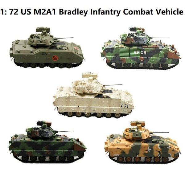 1:72 US M2 Bradley Infantry Combat Vehicle Model Military Ground Armor Model