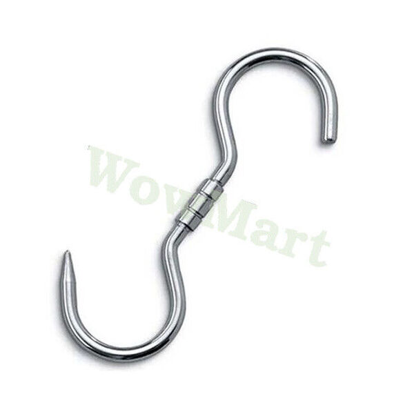 10&#39;&#39; Stainless Steel Butcher Meat Hanging Swivel S Hook Bbq Smoker Food Hanging