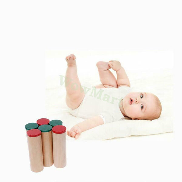 Wooden Montessori Sensorial Auditory Sound Box Cylinder Kid Baby Educational Toy