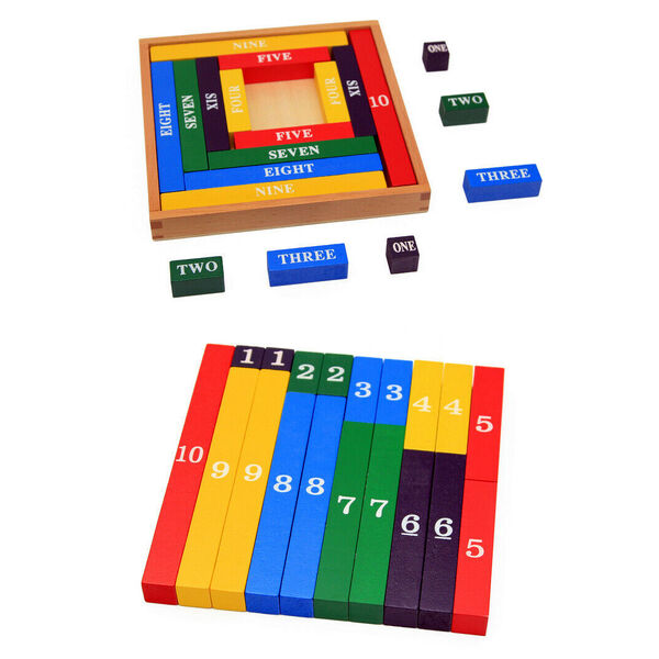 New Montessori Educational Wooden Toys Children Early Number Counting Sticks