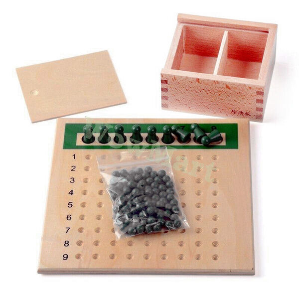 Montessori Educational Wooden Toy Division Bead Board Early Preschool Training