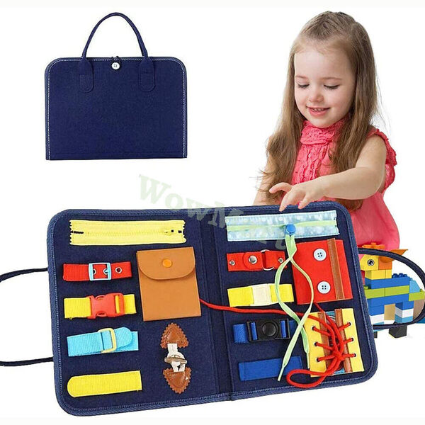 Kid Educational Montessori 14-In-1 Self-Dressing Skill Trainnig Dress Up Toy