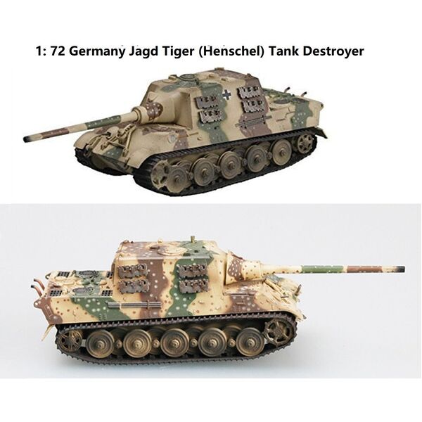 1:72 WWII Germany Jagdtiger Henschel Tank Destroyer Model Military Armor Model