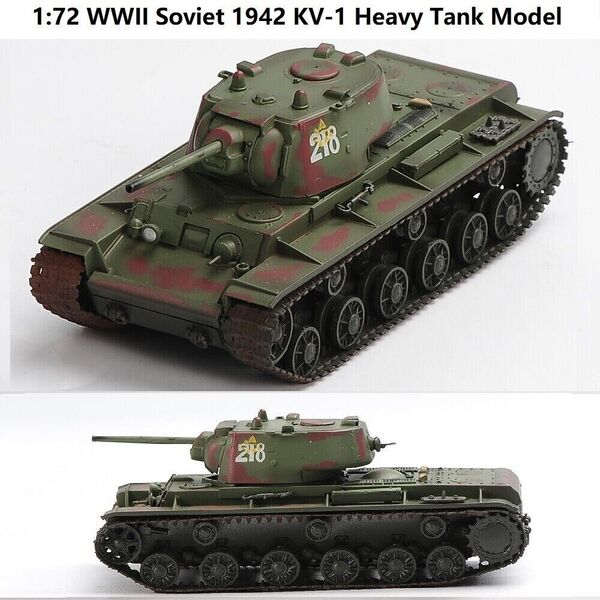 1:72 WWII 1942 Soviet KV-1 Tank Model Military Ground Armor Model Collection