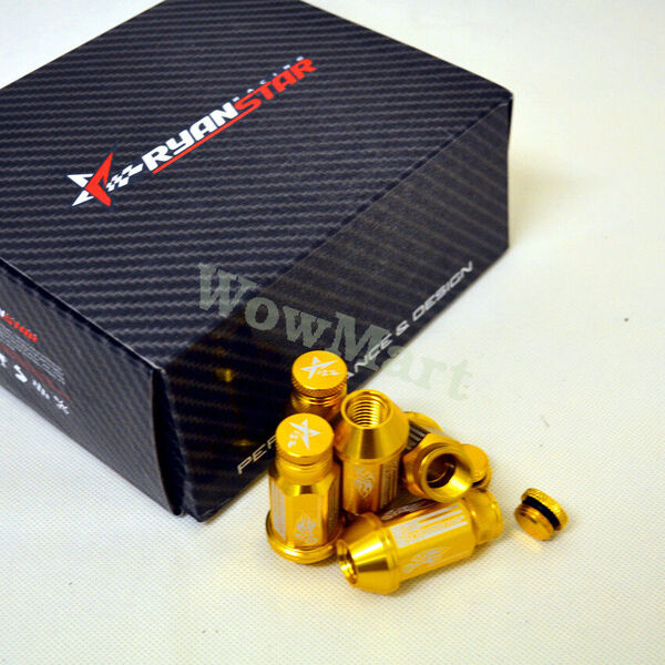 NEW Aluminum Racing Wheel Lug Nut M12 *1.5 *53MM (20pcs Golden) Free postage