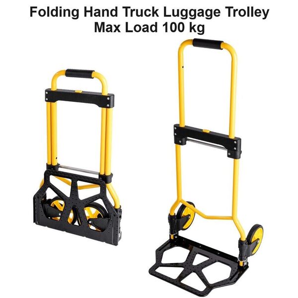 Commercial Shopping Folding Hand Truck Trolley Luggage Trolley Cart Dolly 100 kg