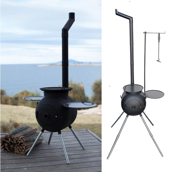 Heavy Duty Camping Portable BBQ Wood Fire Stove BBQ Fire Pit Outback Fire Cooker