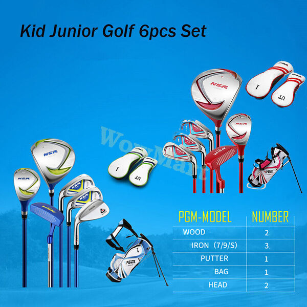 Kid Junior Golf Complete 6 Golf Club Set &amp; Stand Bag 115-155cm Right Hand