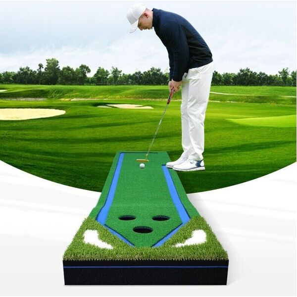 Golf Putting Green Golf Training Aid Putting Mat Synthetic Grass Turf 300x60 cm