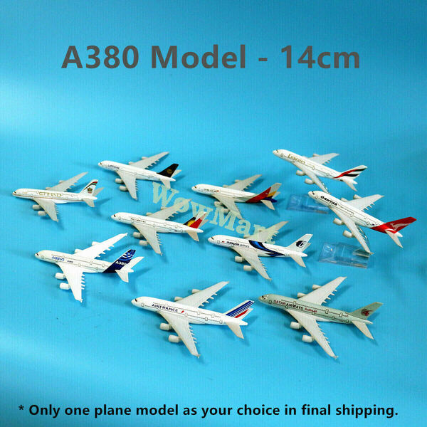 Super Quality Metal Aluminium A380 Aircraft Plane Model 14cm Various Airlines #A