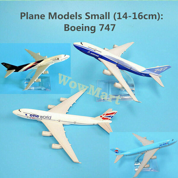 Super Quality Metal Various Airline Boeing 747 Plane Model Collection 16cm #A