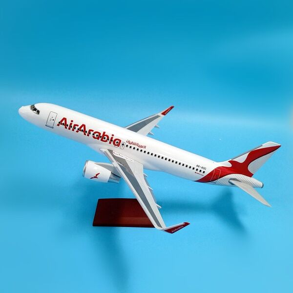 Large 1:80 Air Arabia A320 Emirates Airbus Aircraft Resin Plane Model 47cm