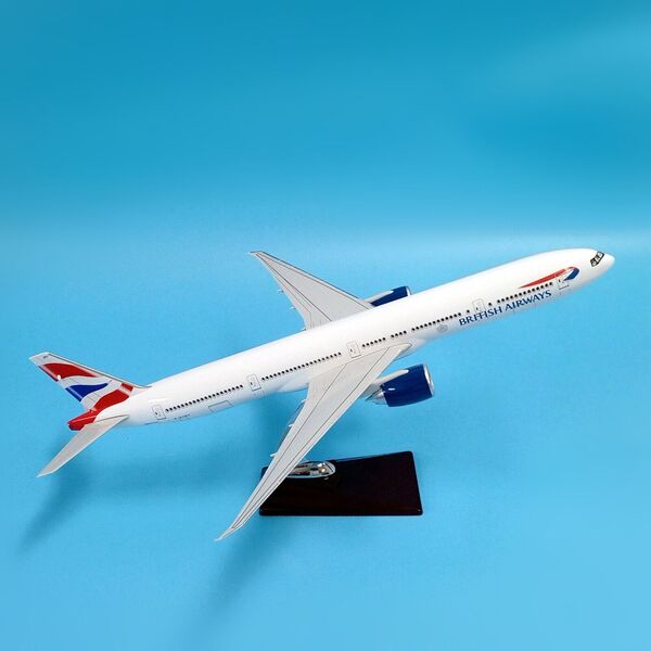 1:160 British Airways Boeing 777 Plane Model / LED Light &amp; Wheels Aircraft Model