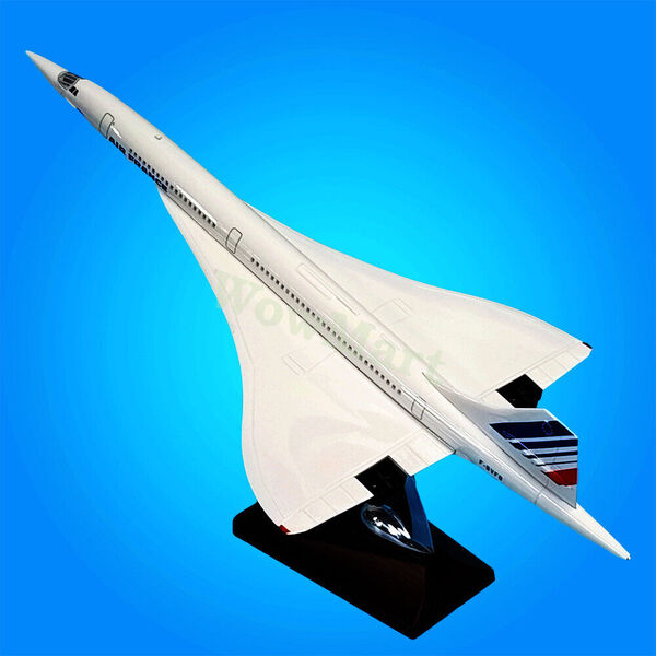 Fiberglass Resin 50cm Air France Concorde Plane Model with Real Windows