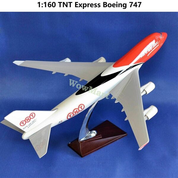 1:160 TNT Boeing B747 Cargo Airplane Model Solid Resin Aircraft Plane Model 47cm