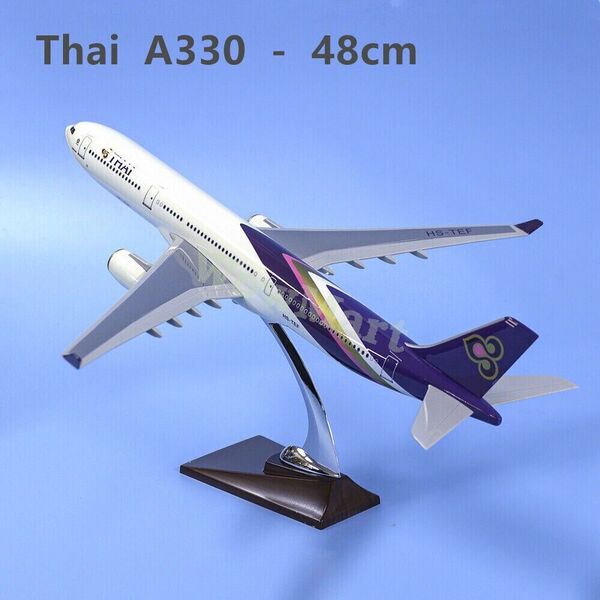 1:130 Thai Airways A330 Plane Model Thailand Airbus Resin Aircraft Model 48cm