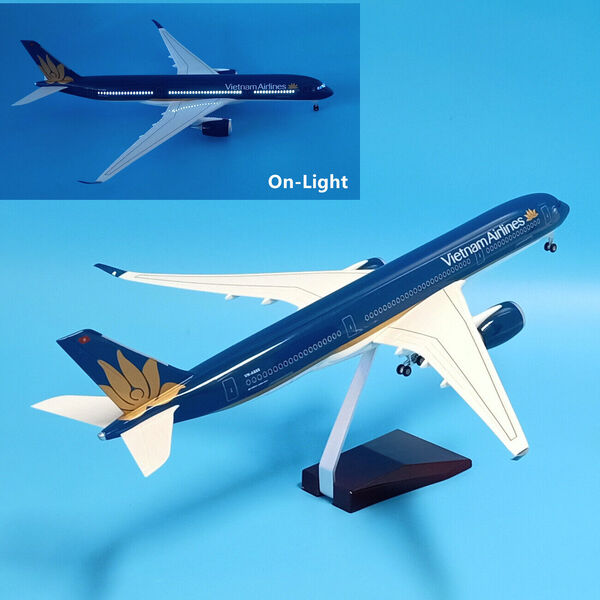 New Vietname Resin Airbus A350 Aircraft Plane Model Sound Control LED Light