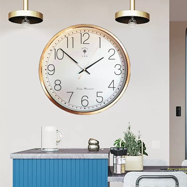 Home Deco Stylish Quartz Wall Clock Silent Non-Ticking Battery Operated 37cm 