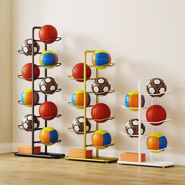 Basketball Soccer Ball Storage Rack Holder Sport Ball Organizer Display Stand 