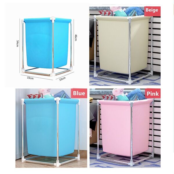 Kid Laundry Hamper Bin Washing Clothes Storage Basket Bag Organizer 3-Color