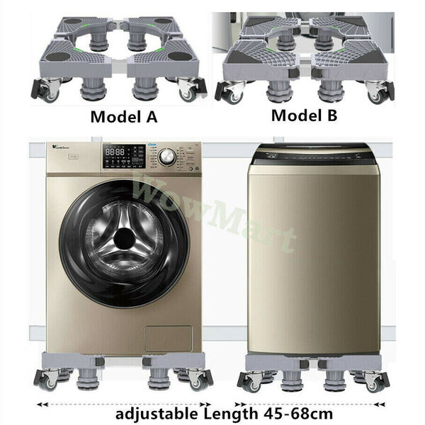 Adjust Fridge Washing Machine Stand Base Swivel Lock Wheel Cart Dolly 400-500kg