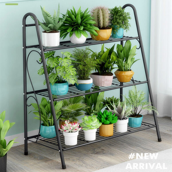 3T Metal Plant Stand Step Flower Pot Shelf Shoe Rack Bookshelf Storage Organizer