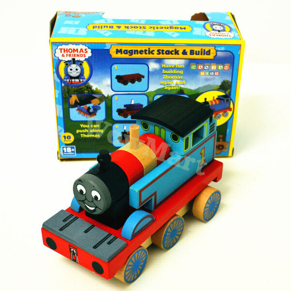 New Kid Wooden Toy Magnetic Stack &amp; Building Block Thomas Train Engine