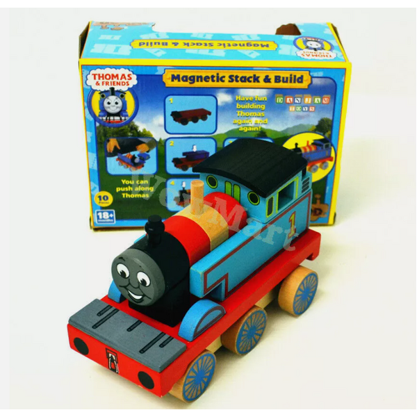 New Kid Wooden Toy Magnetic Stack &amp; Building Block Thomas Train Engine