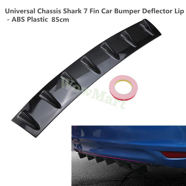 Universal Car 7 Shark Fin Rear Bumper Decorative Spoiler Wing Lip Diffuser 85cm