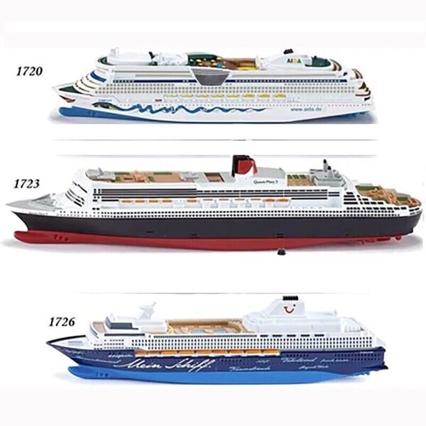 Siku 1:400 Cruise Ship Model Queen Mary 2  Aida Luna Mein Schiff 1 Alloy Model