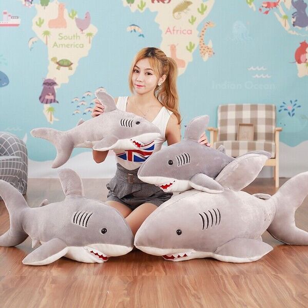 Cuddly Soft Plush Stuffed Animal Shark Doll Toy Cushion Throw Pillow 80-130cm 