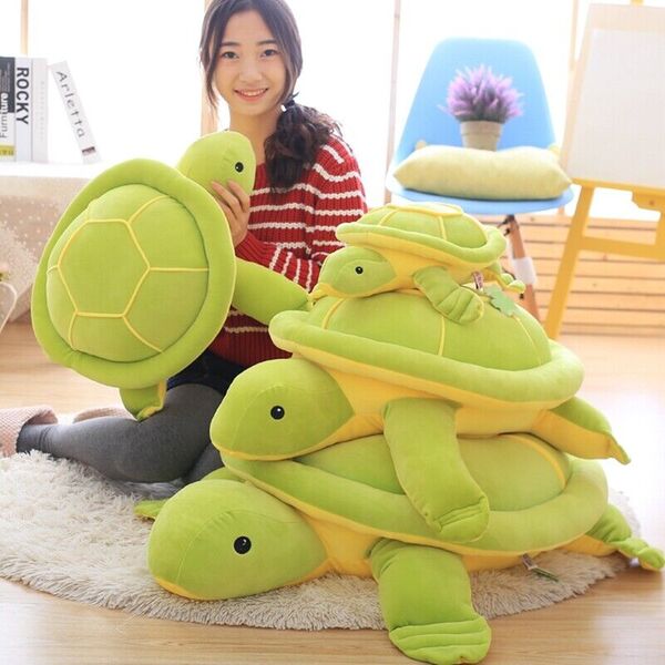 Cuddly Soft Plush Stuffed Animal Sea Turtle Doll Cushion Throw Pillow 35-80cm